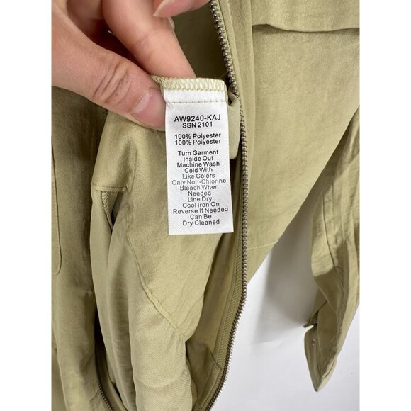 ATM Anthony Thomas Melillo Jumpsuit Satin Utility in Green Putty Women’s S EUC - Picture 4 of 10